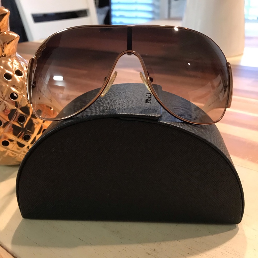 Authentic Prada rose gold sunglasses
